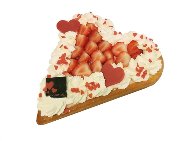 harten aardbeien vlaai